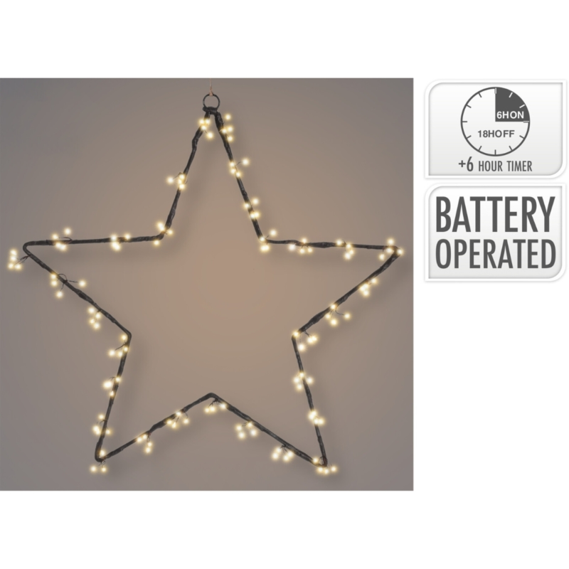 Kerstster LED bruin 40 cm