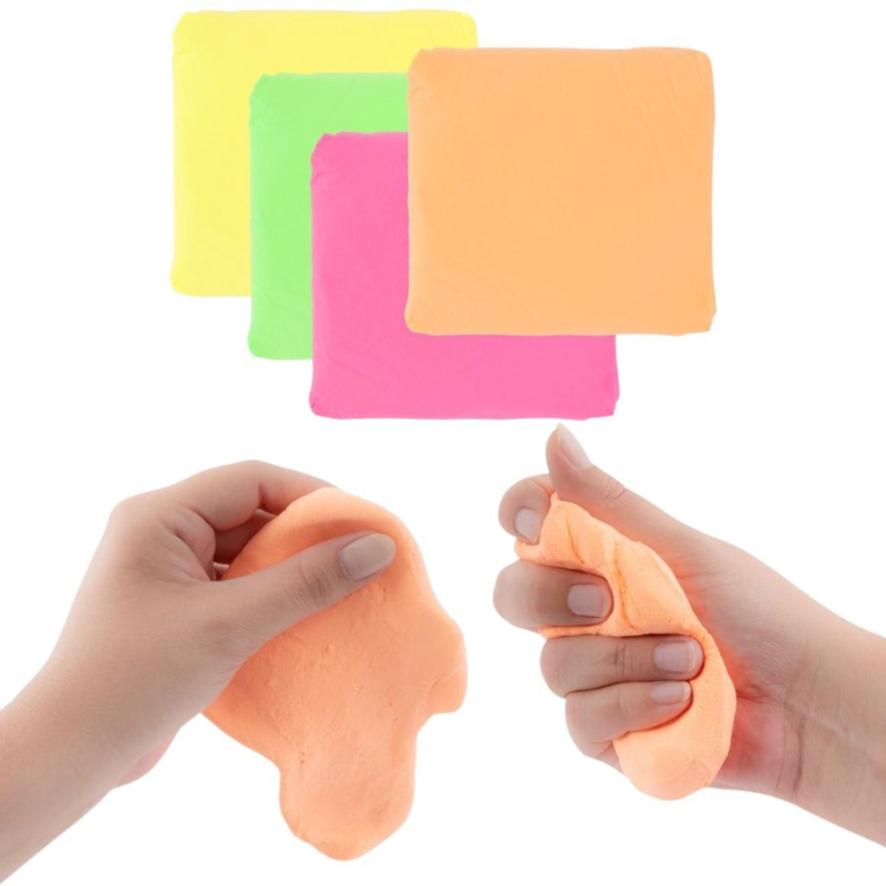 Fluffy Slime neon kleuren 4 assorti