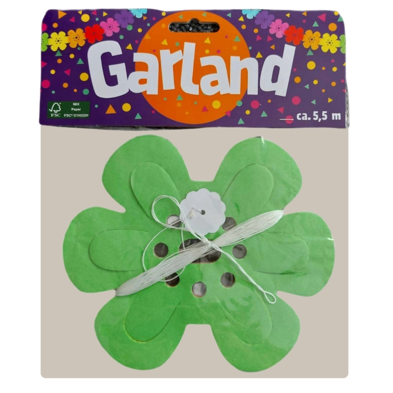 Slinger papier 5,5 meter 4 assorti