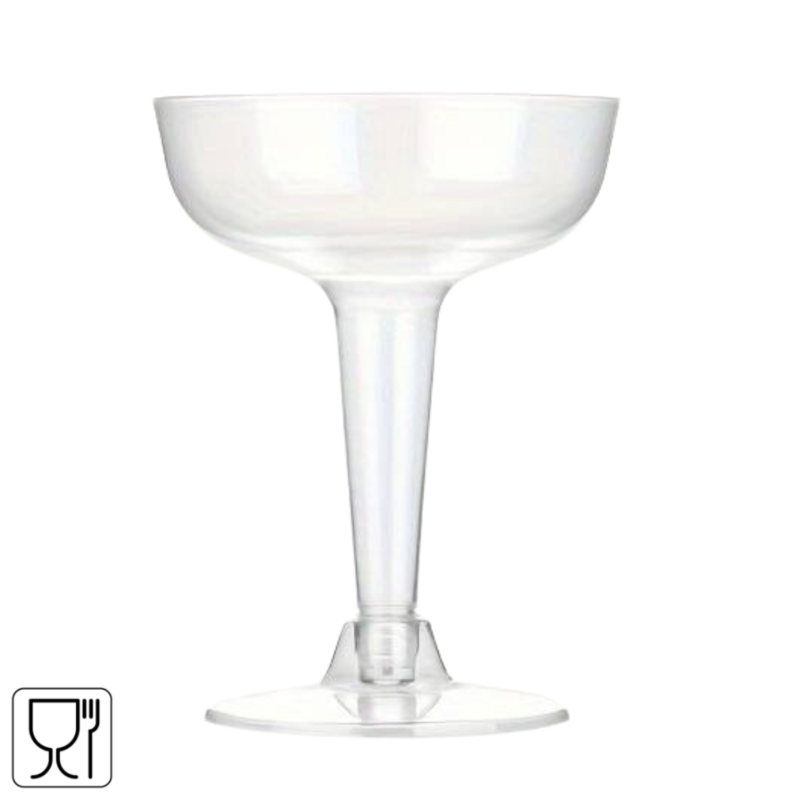 Champagne coupe glazen plastic 150 ml 6 stuks
