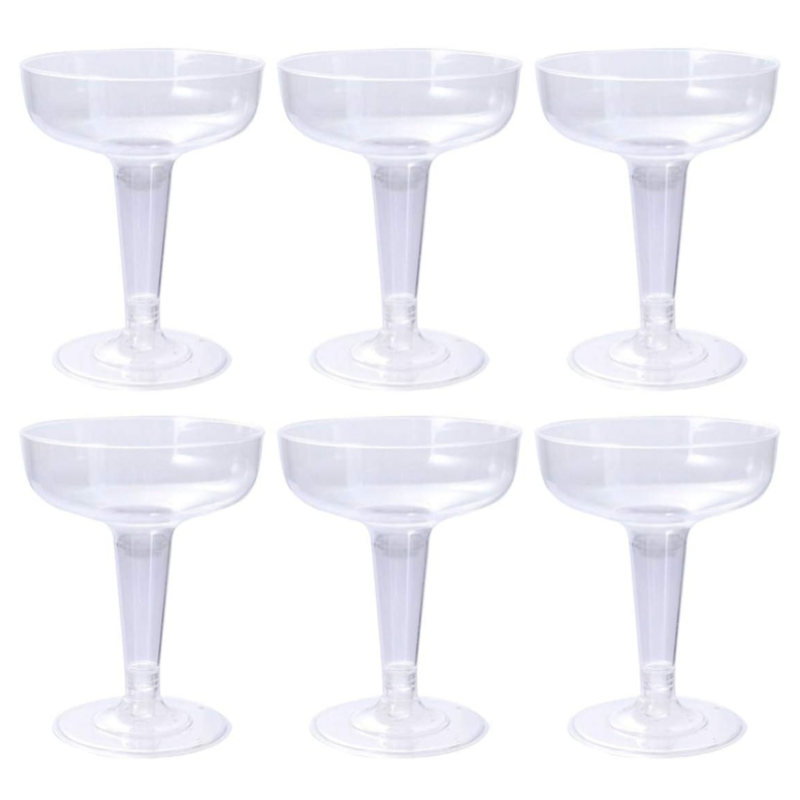 Champagne coupe glazen plastic 150 ml 6 stuks