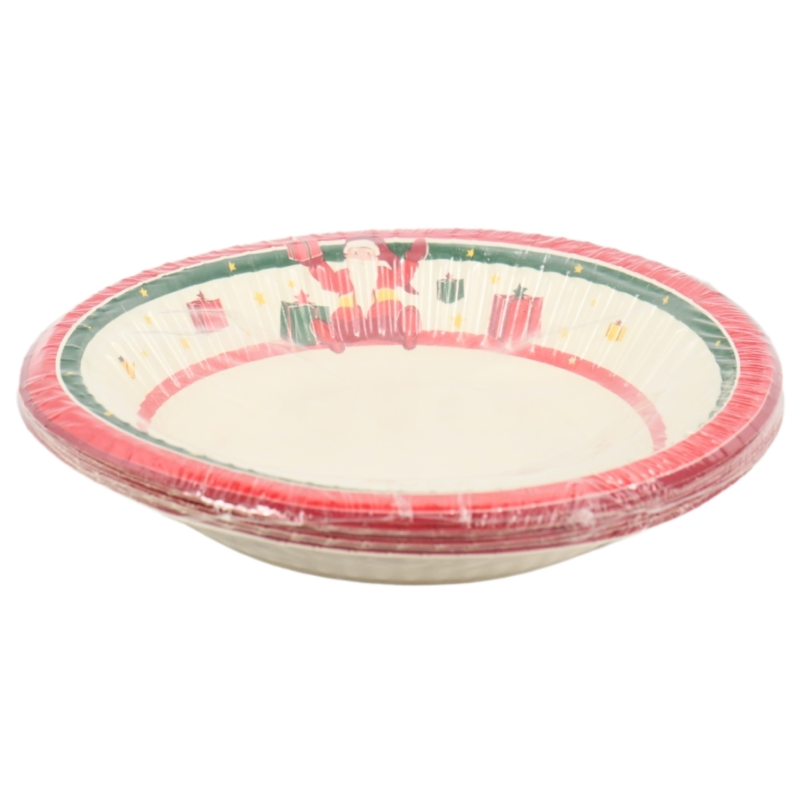 Wegwerp borden karton kerst 19 cm 10 stuks