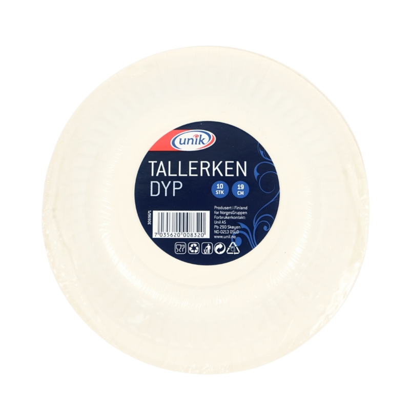 Wegwerp borden karton kerst 19 cm 10 stuks