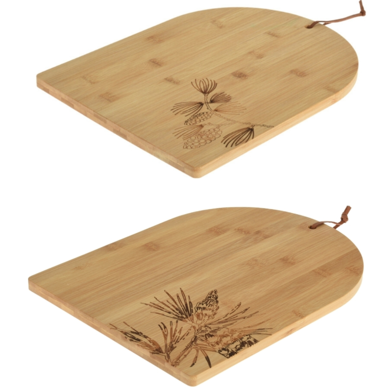 Excellent Houseware serveerplank bamboe 35 cm 2 assorti