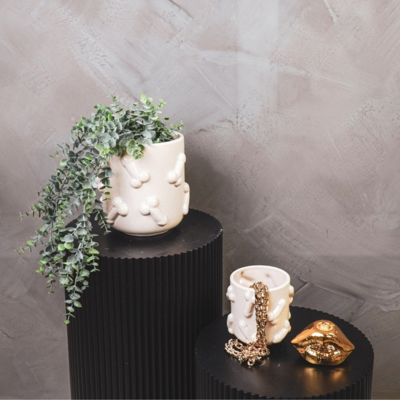 Housevitamin bloempot Dick beige 17,5 cm