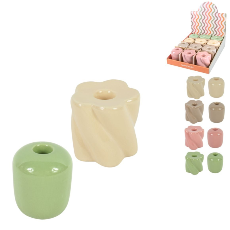 Kandelaar Retro 7 cm 8 assorti