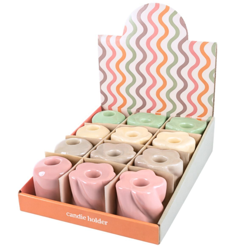 Kandelaar Retro 7 cm 8 assorti