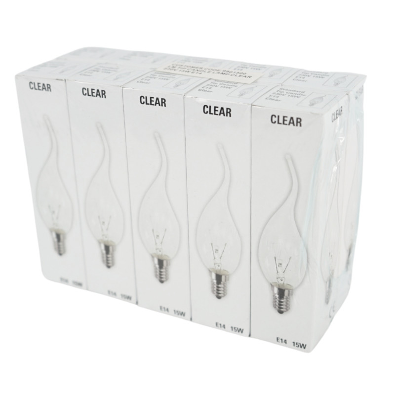 Gloeilamp Candle transparant E14 230V 15W