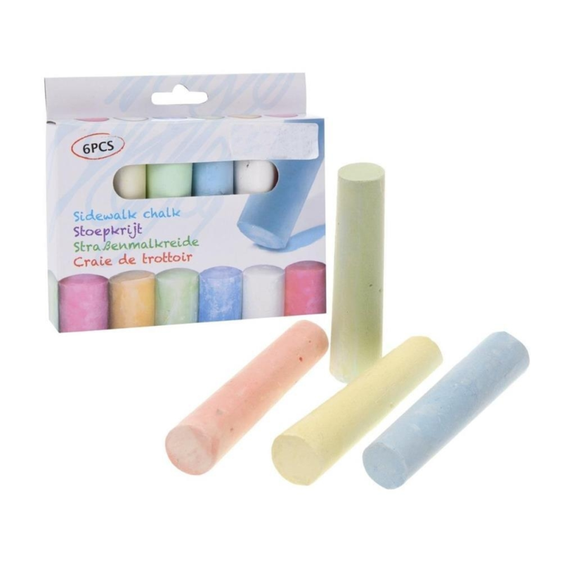 Stoepkrijt groot jumbo 6 st