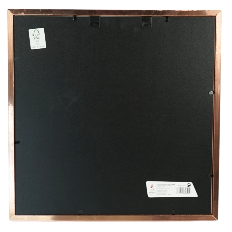 Fotolijst 4 fotos met passe partout koperkleurig 10 x 15 cm