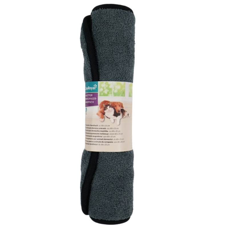 Zooroyal Haustier Handtuch grau-blau 80 x 35 cm