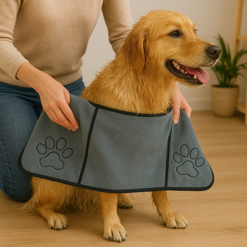 Zooroyal Haustier Handtuch grau-blau 80 x 35 cm