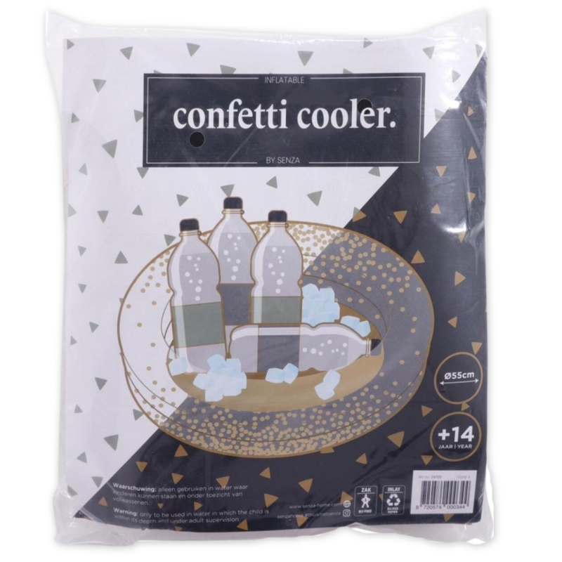 SENZA opblaasbare bekerhouder goudkleurig 55 cm