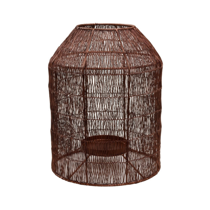 PTMD windlicht Maddin S koperkleurig 30 cm