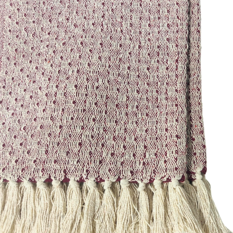 Take a Plaid 38 recycelte Baumwolle rot 130 x 180 cm