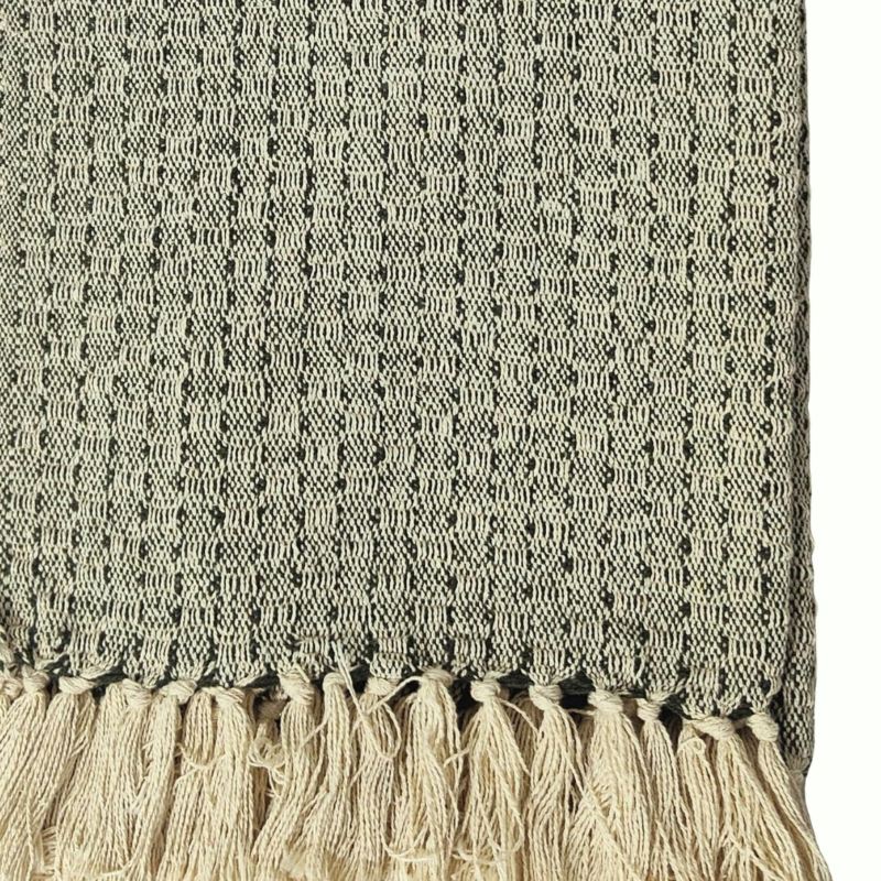 Take a Plaid 38 recycelte Baumwolle grün 130 x 180 cm