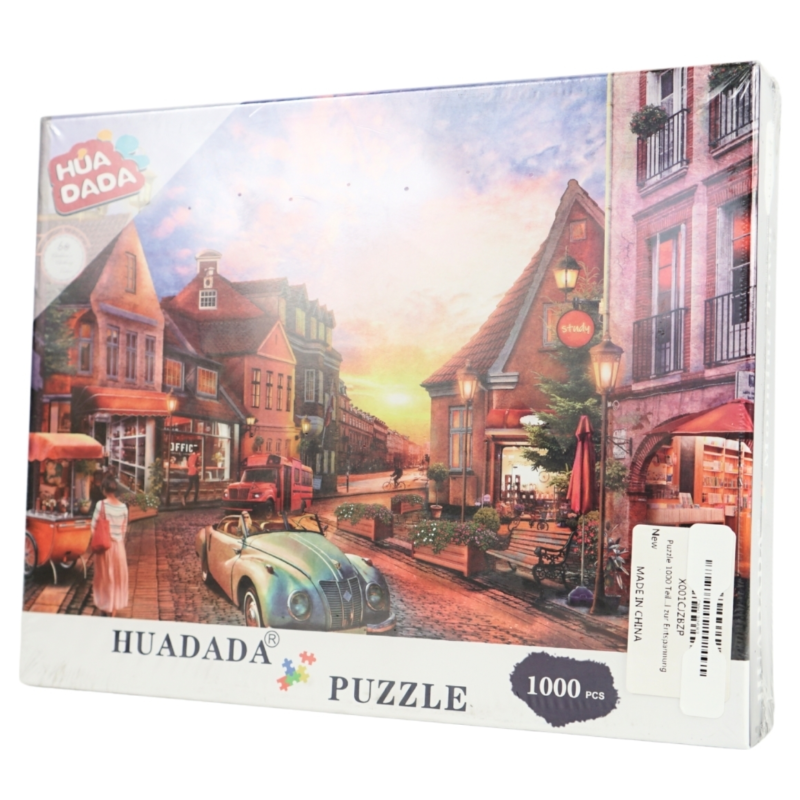 Huadada puzzel morning town 50 x 70 cm 1000 stukjes