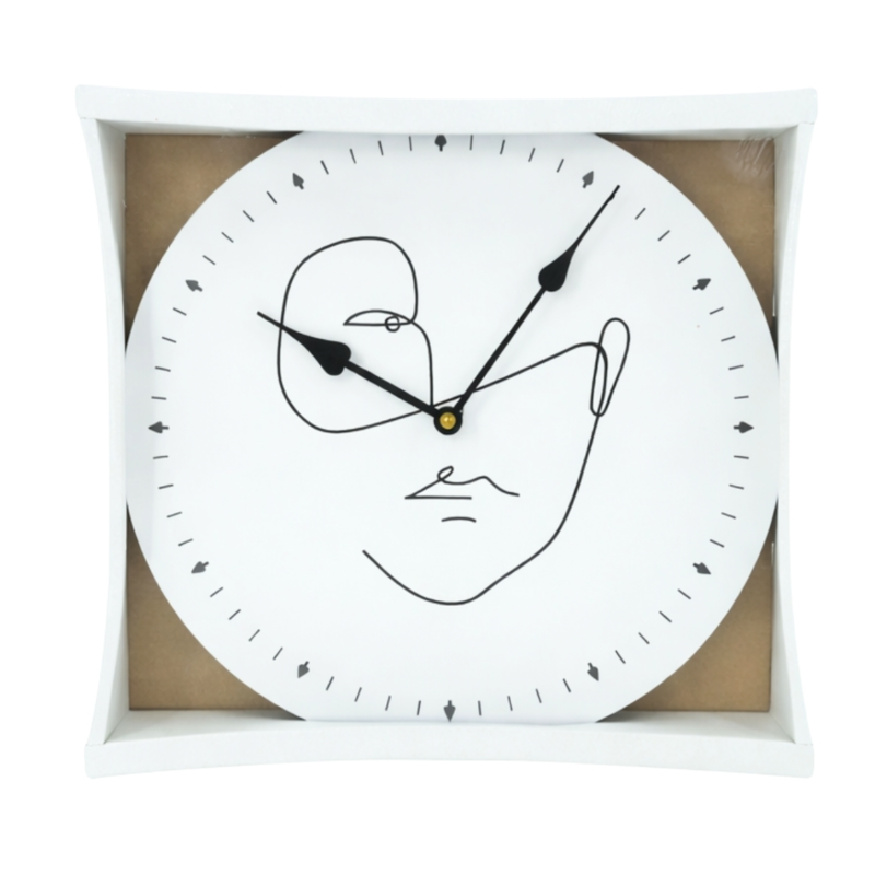 Noor Living wandklok Face wit 29 cm