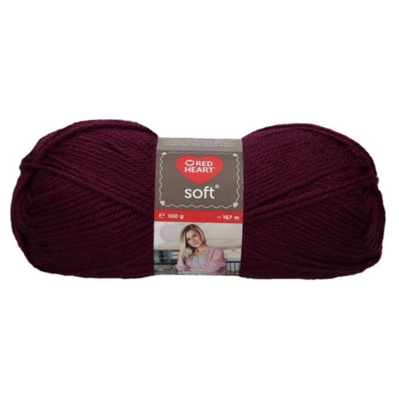Red Heart Soft acryl garen paars 100 gr 167 m