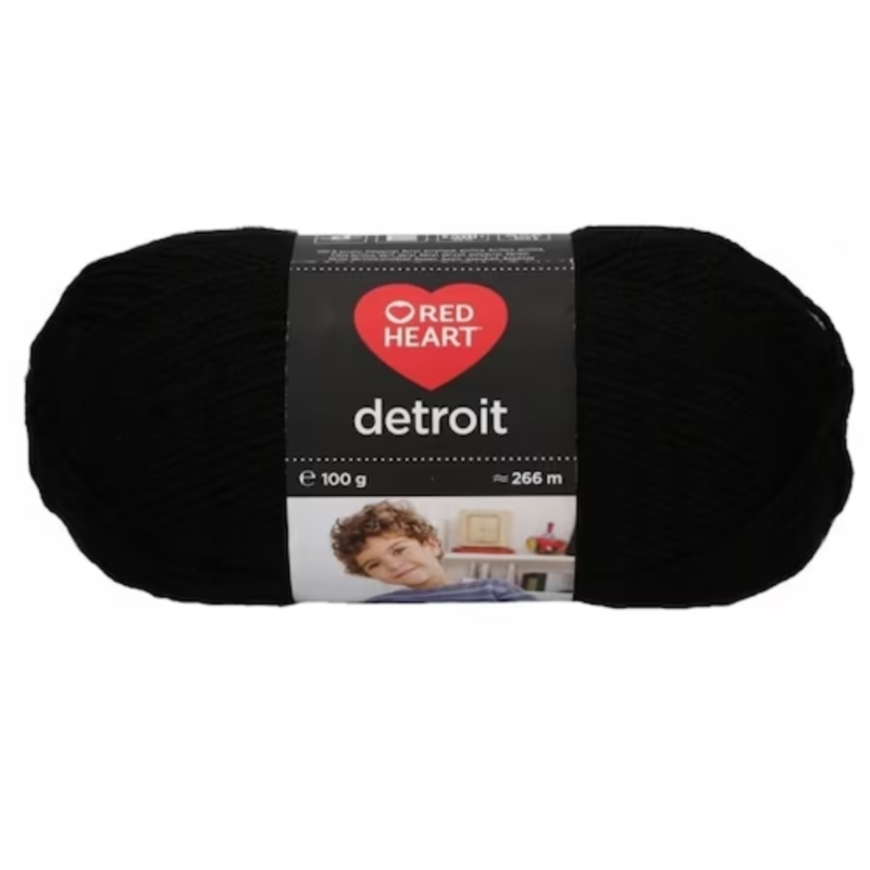 Red Heart Detroit acryl garen zwart 100 gr 266 m