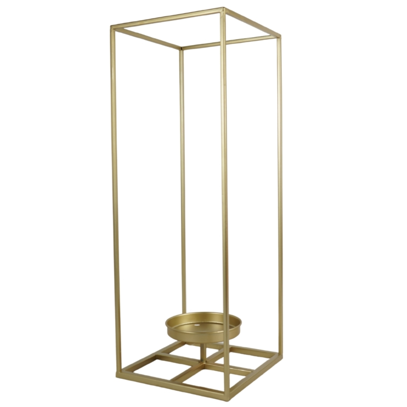 Lantaarn metaal goudkleurig 55 cm