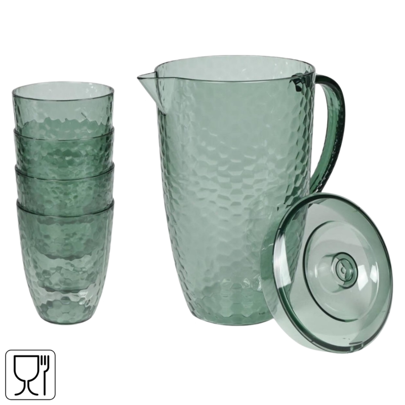 Benson Outdoor karaf met bekers 2 L set van 5