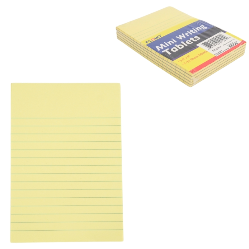 Notitieblok gelinieerd 35 paginas 12,7 cm 5 stuks