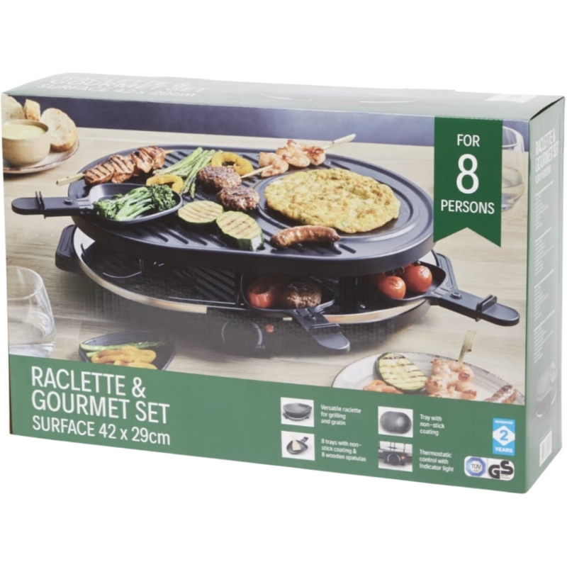 Gourmetstel 8 personen EU-stekker 42 cm 1400 watt