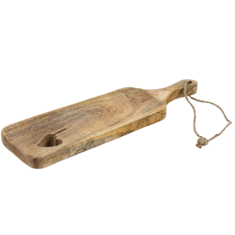 Serveerplank Heart mangohout 40 cm