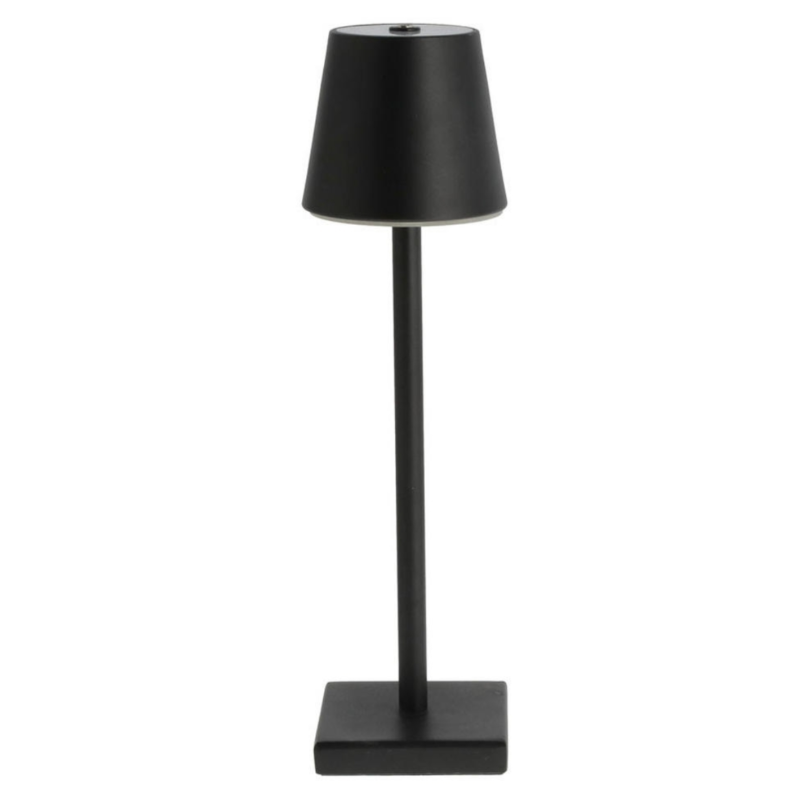 Firenze tafellamp oplaadbaar LED IP44 zwart 38 cm