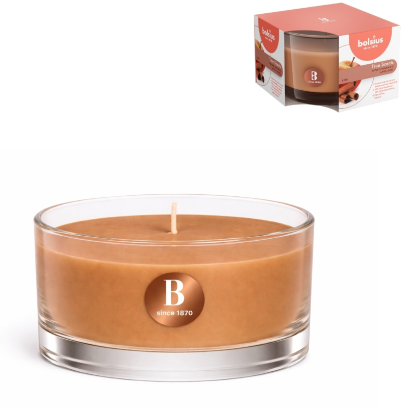 Bolsius geurkaars in glas Appel Kaneel 9 x 6 cm