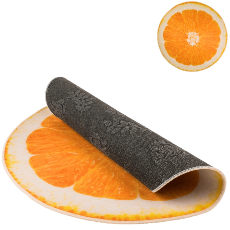 Vloerkleed Sinaasappel rond 80 cm