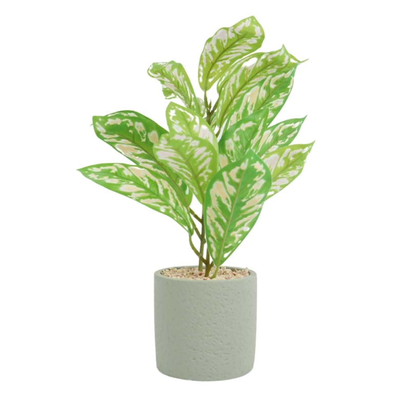 Kunstplant in cementen pot 4 assorti 35 cm