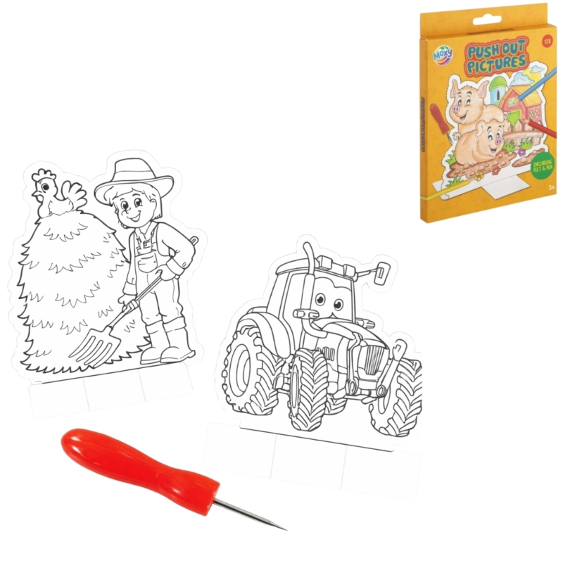 Prikblok boerderij 12 vellen 18 cm