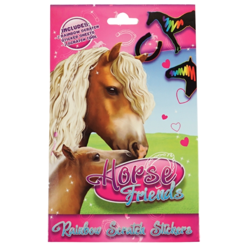 Horse Friends kras stickers 15 cm
