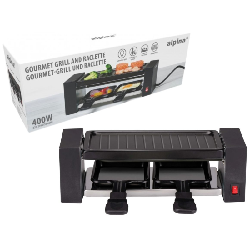 Alpina gourmet en raclette grill 400W