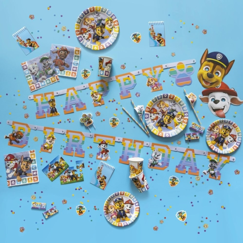 Amscan wegwerp bordjes Paw Patrol 23 cm set van 8