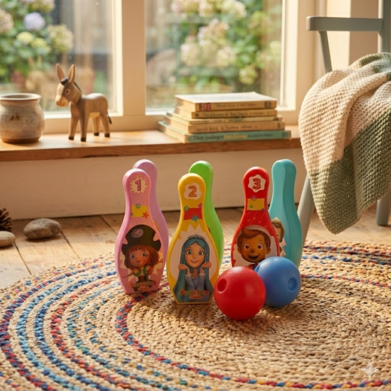 Pinocchio and friends bowling set 14 cm 8 delig