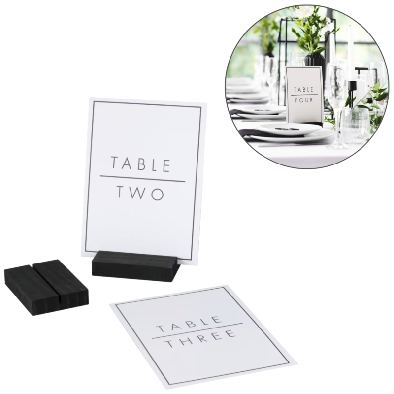Ginger Ray Tischnummer Dekoration Hochzeit schwarz/weiß 12 Stück