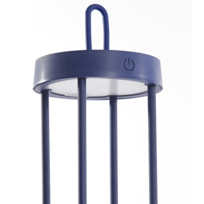 Light & Living tafellamp Isalo LED oplaadbaar kobaltblauw 28 cm