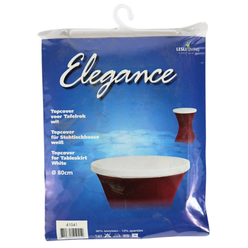 Elegance Topcover statafel wit 80 cm