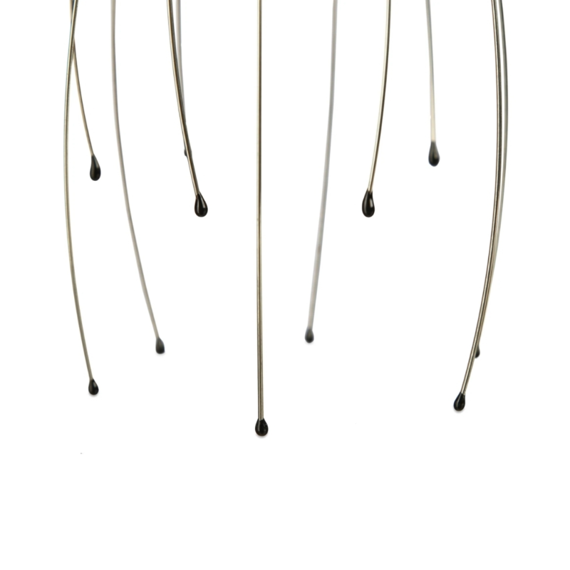 Relaxdays hoofdmassage spin goudkleurig 24,5 cm