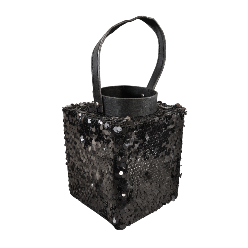 Lantaarn Lofty Glam Square zwart 20 cm