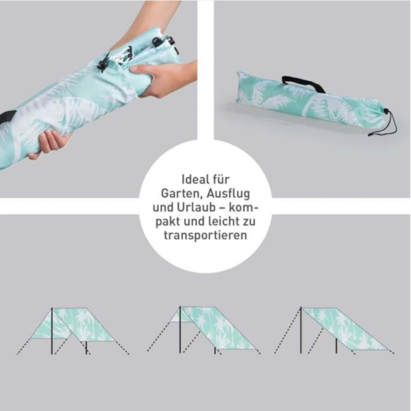 Garvida schaduwdoek wit/mintgroen 218 cm