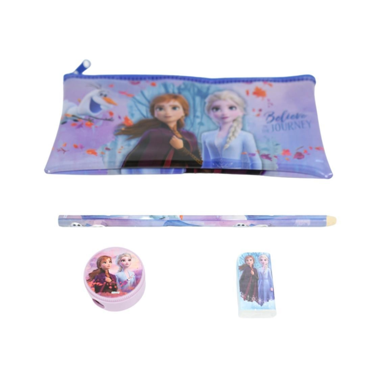 Etui met inhoud frozen blauw 18 cm
