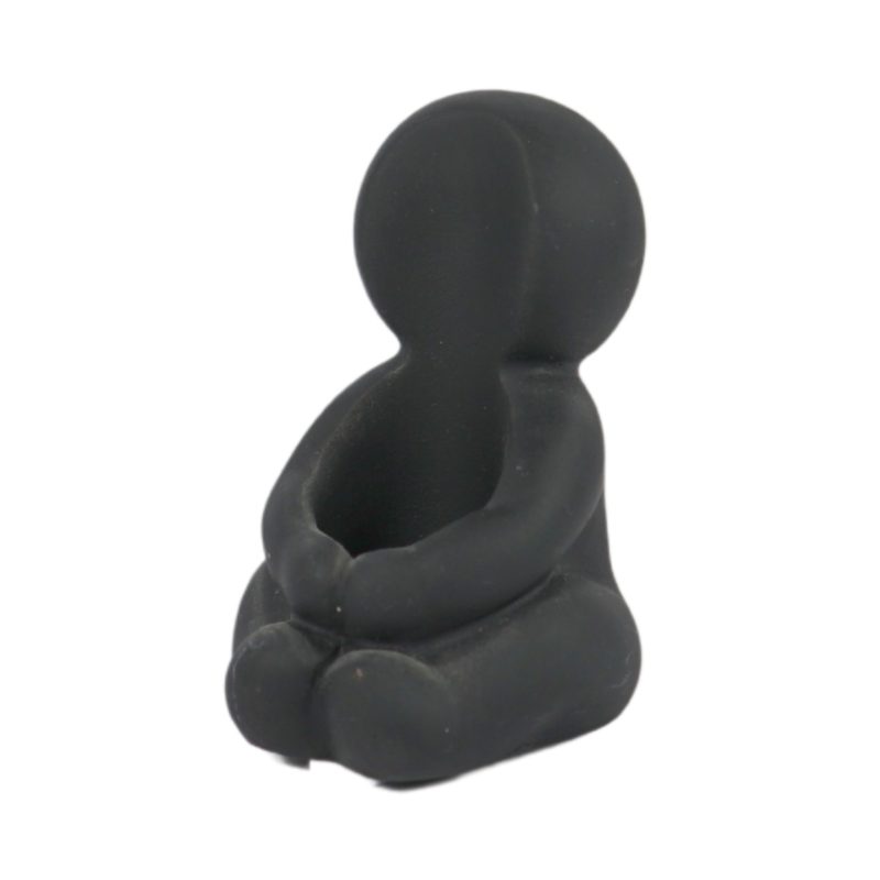 Kaarsenhouder Hug zwart 8 cm