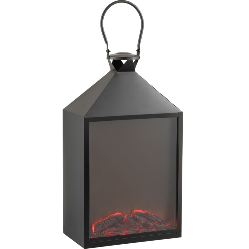 J-Line haard lantaarn LED op batterij 55 cm