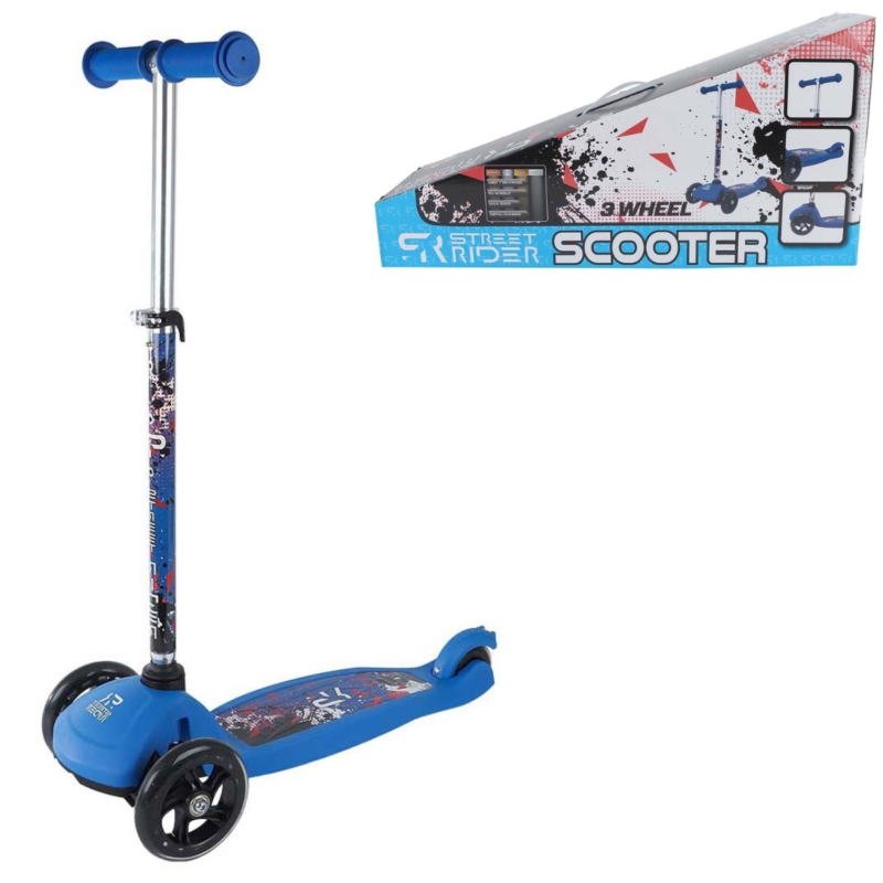 Street Rider step 3 wielen blauw