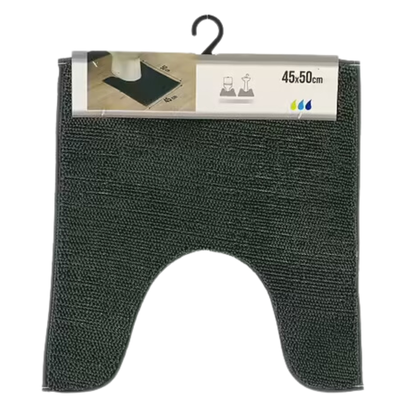 WC mat groen polyester 45 x 50 cm