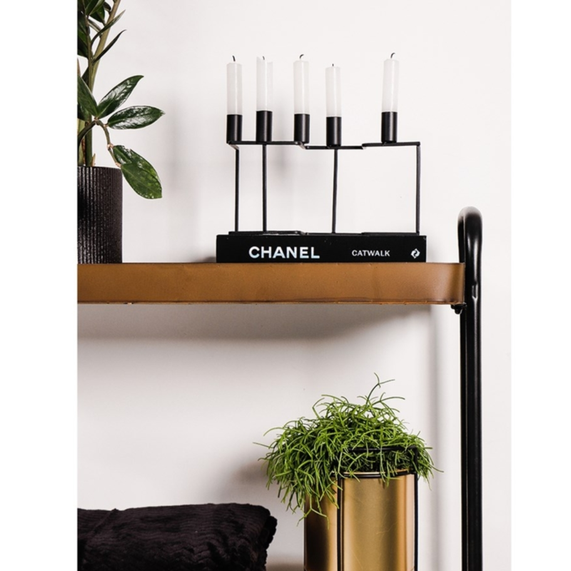 SENZA kandelaar Zig Zag zwart 27 cm